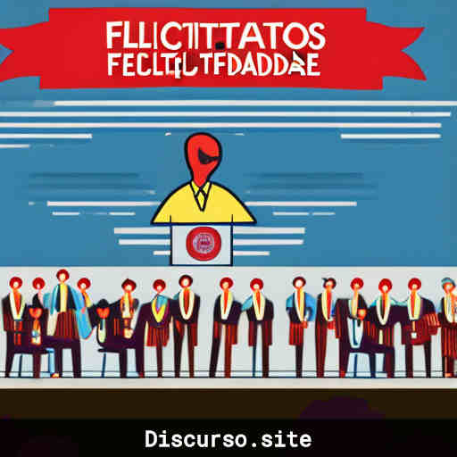 Persona hablando en ceremonia de graduación