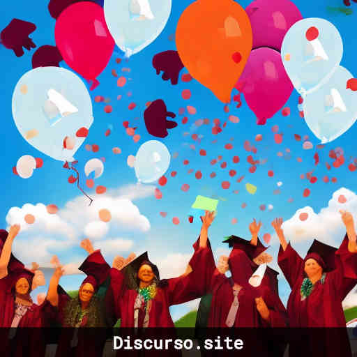 Graduación en grupo con lanzamiento de sombreros