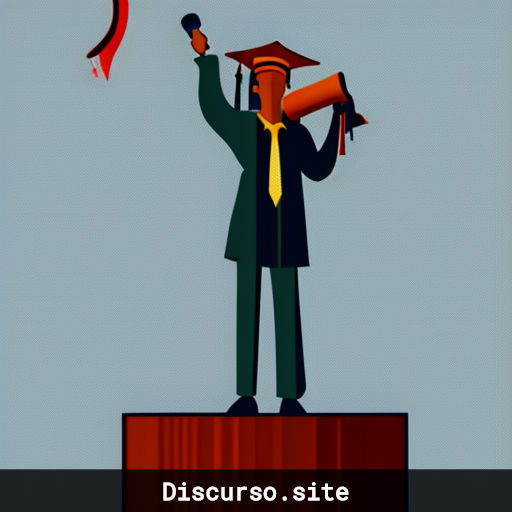 Persona graduada hablando ante multitud