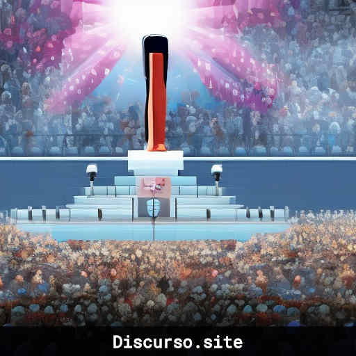 Persona dando discurso en inauguración de negocio