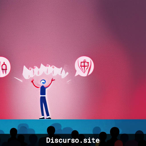 Persona hablando en público con una sonrisa