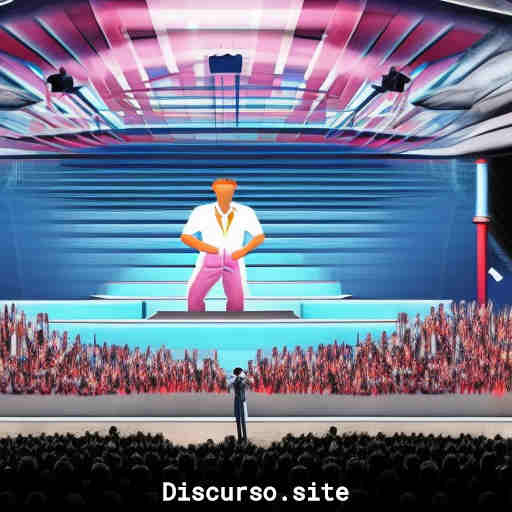Persona dando un discurso en un gran auditorio