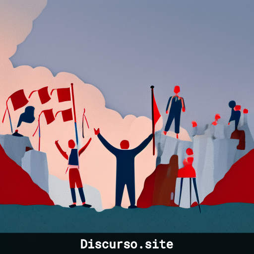 Persona celebrando el éxito en la cima de la montaña