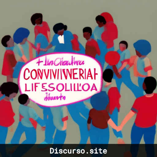 Grupo diverso de estudiantes unidos por la convivencia escolar