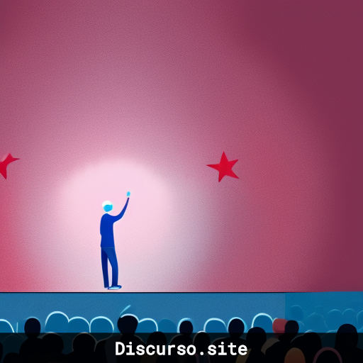 Persona dando un discurso emotivo a una audiencia diversa