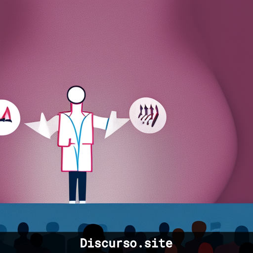 Persona dando inspirador discurso a audiencia diversa